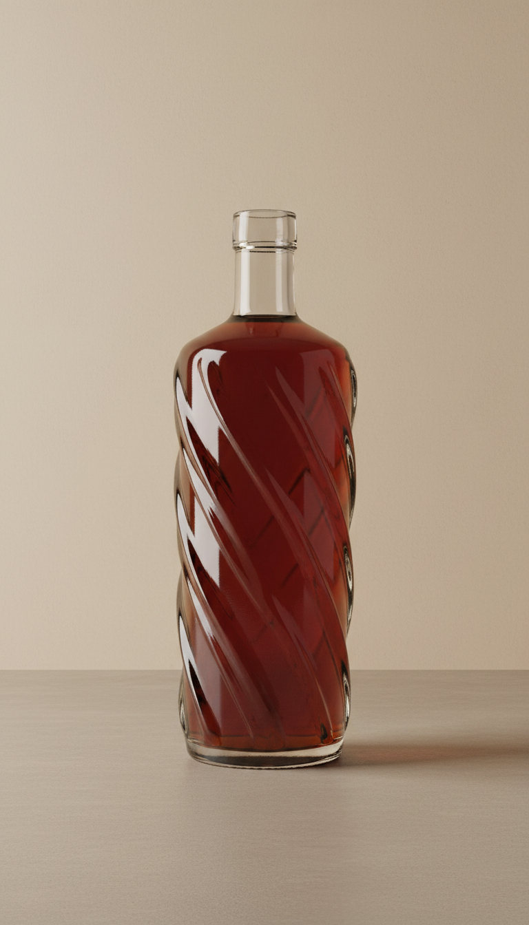 Classic aguardiente engraved bottle