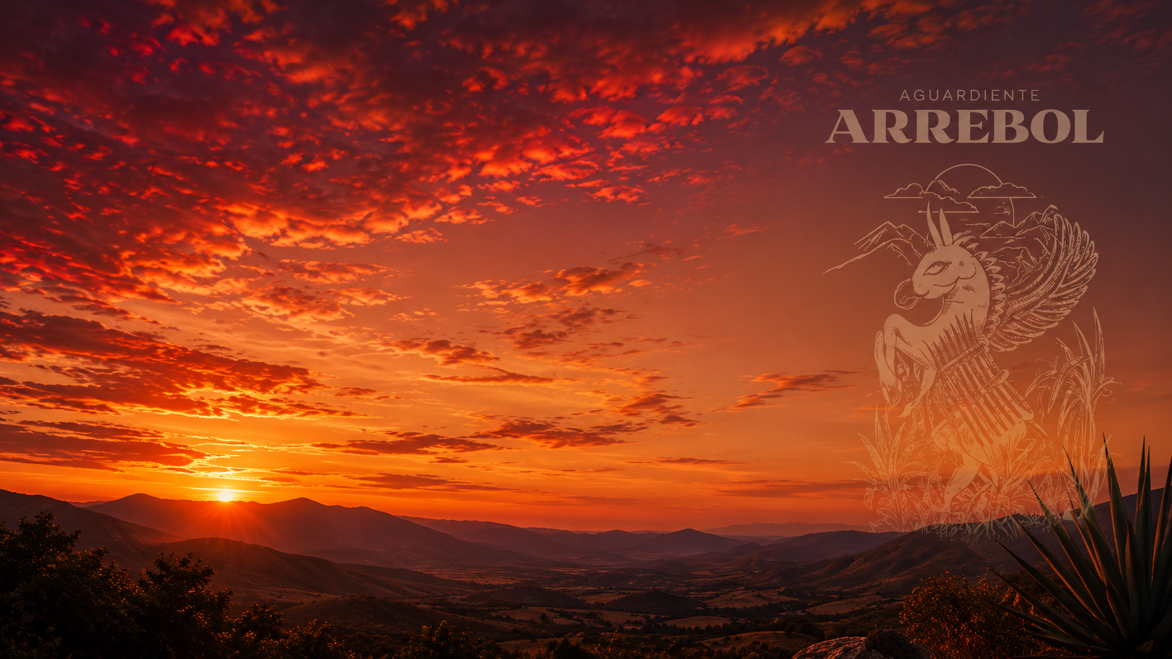Atardecer en las montañas de San José de Pare, Boyacá