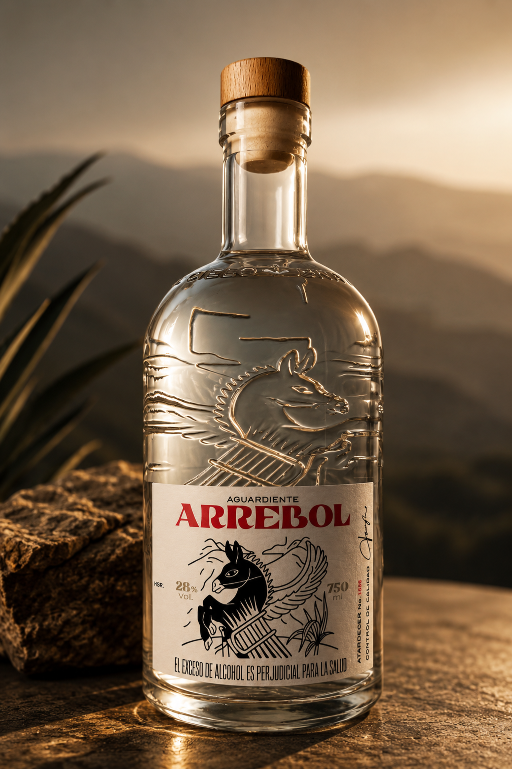 Bottle x750 ml Aguardiente Arrebol