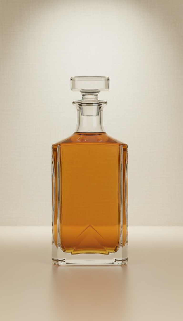 Prestige blended whisky in a crystal decanter